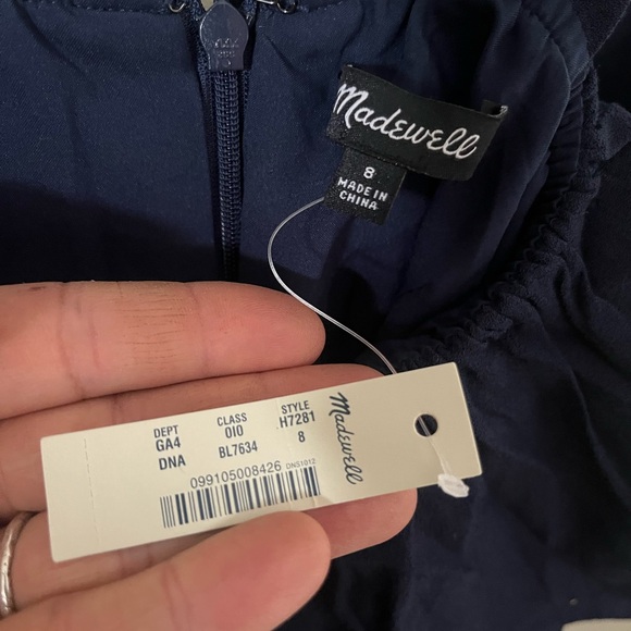 NWT Madewell Ruffle Top Cross Back Dress - Picture 7 of 9